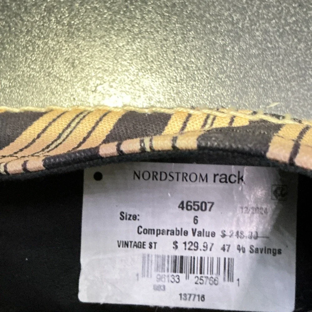 Tory Burch Size 6 Bow Espadrille Flats Black Tan NEW Vintage Striped Canvas $248